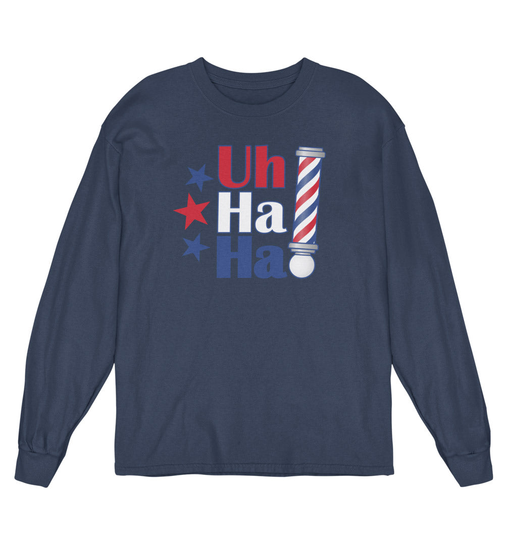Uh Ha Ha Barber Pole LS Tee