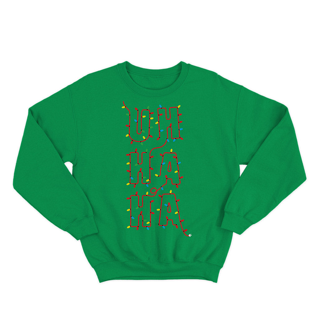 "Uh Ha Ha" Ugly Xmas Lights Sweater