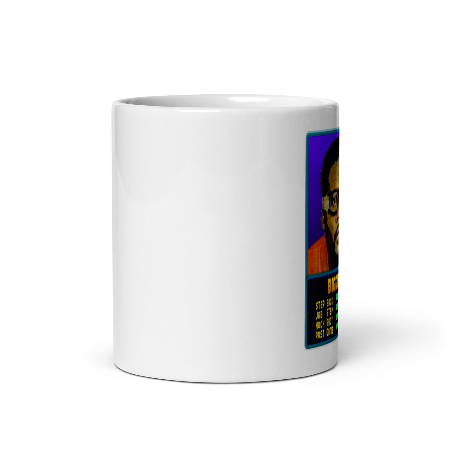 White glossy mug