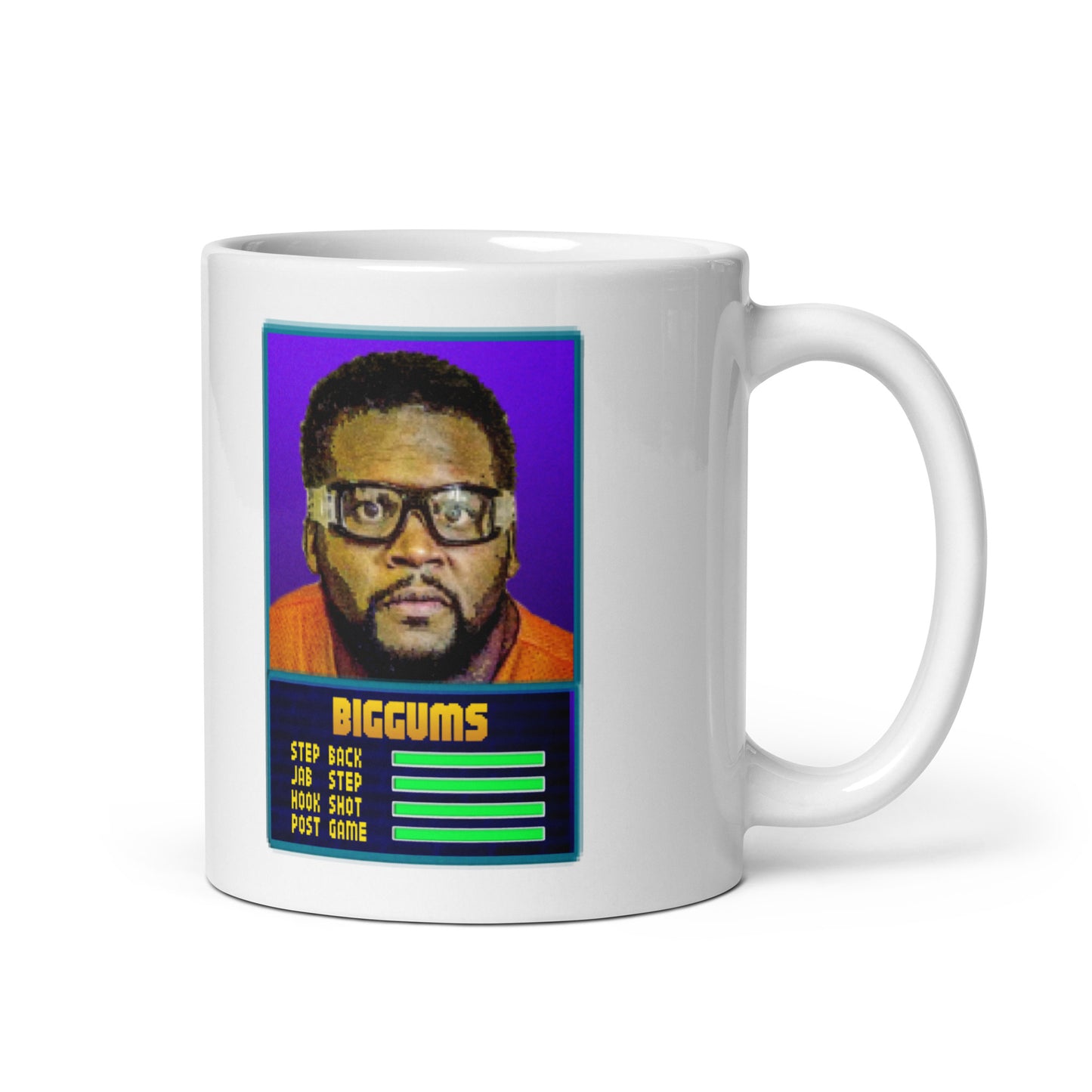 White glossy mug