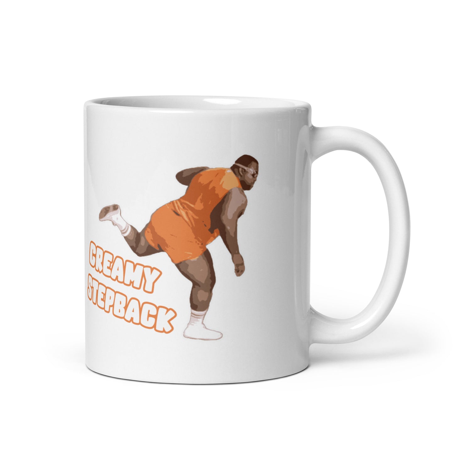 White glossy mug