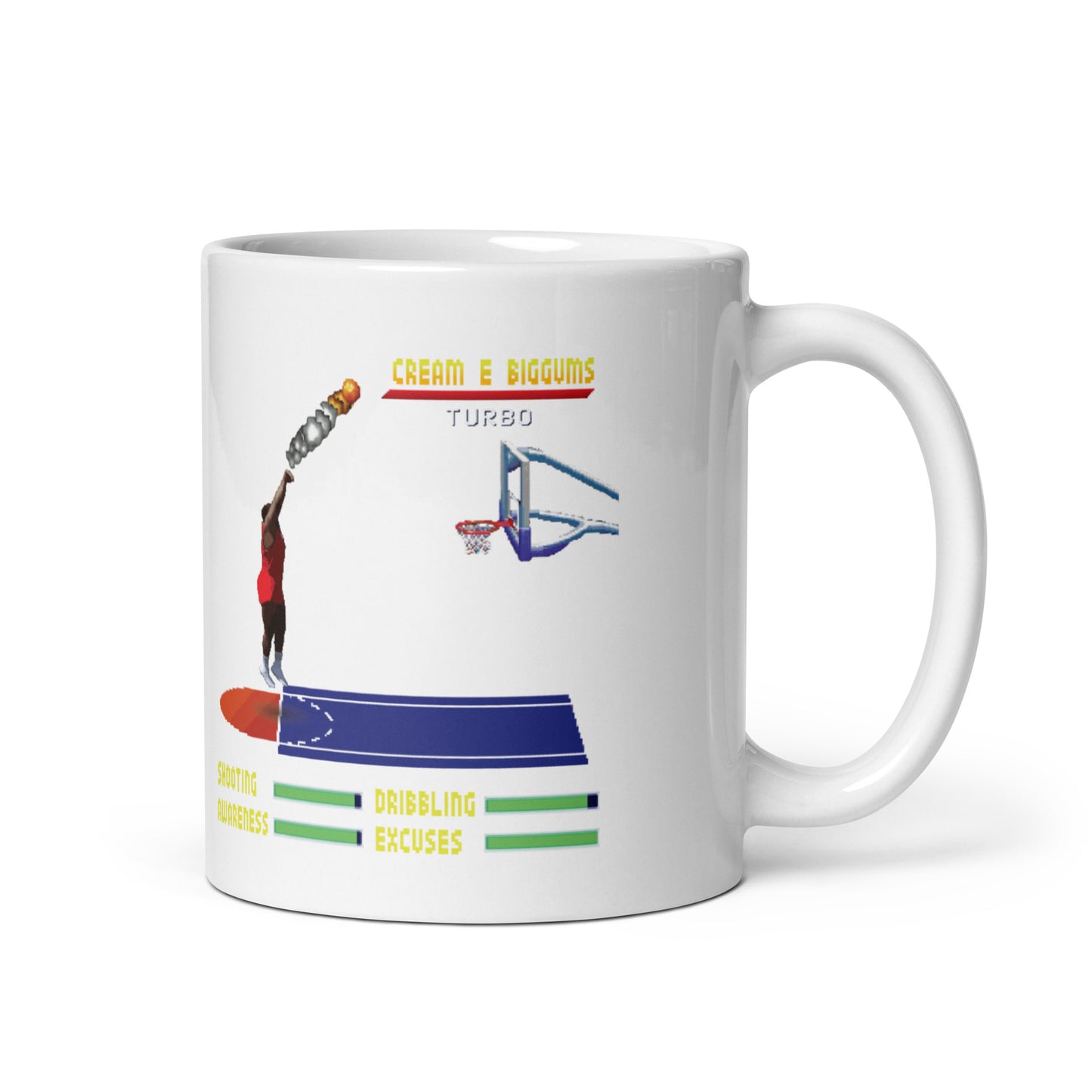 White glossy mug