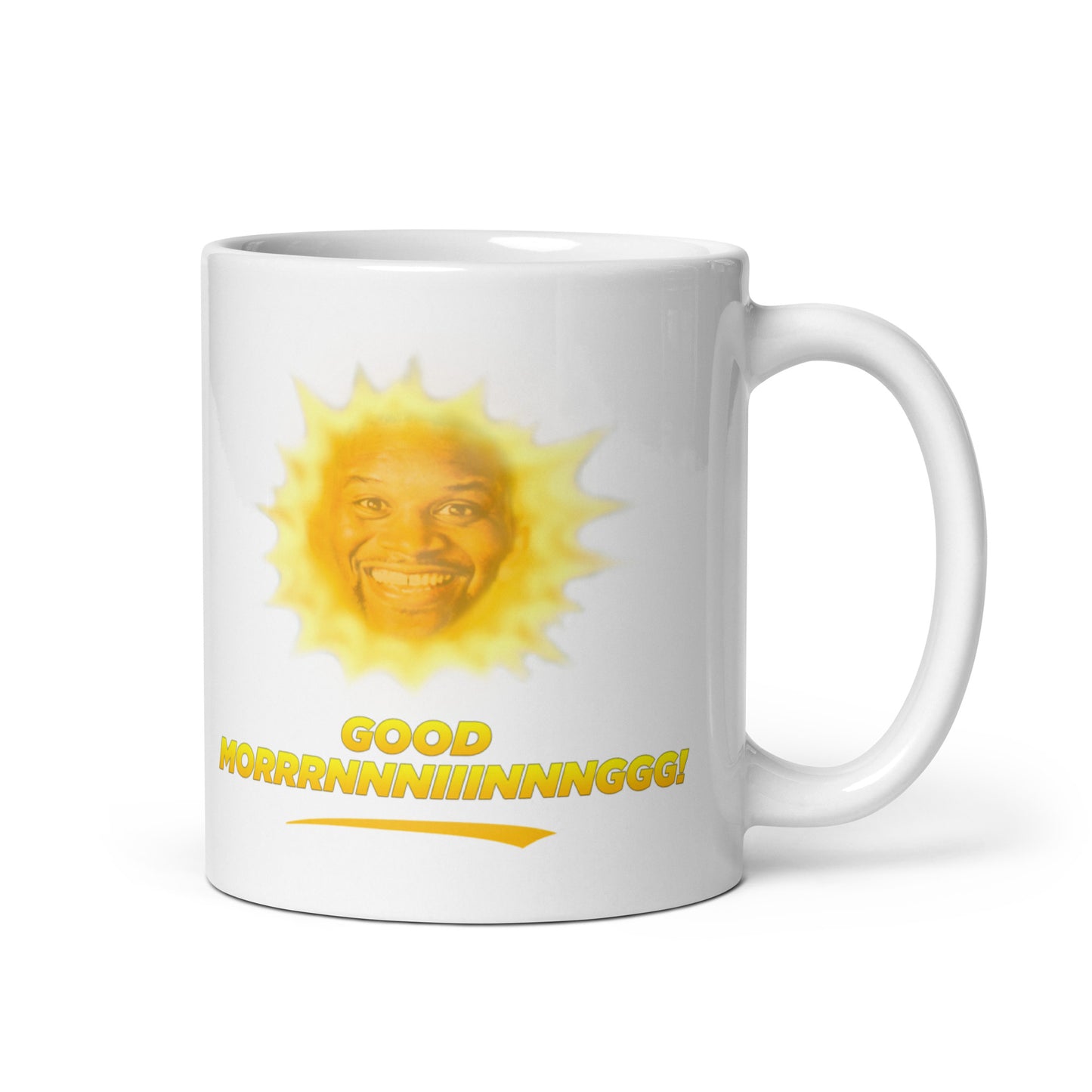 White glossy mug