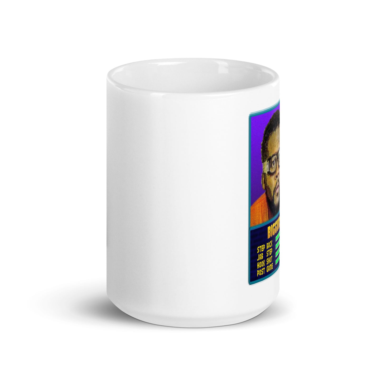 White glossy mug