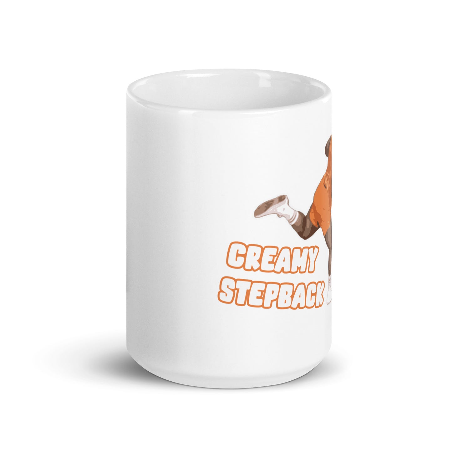 White glossy mug