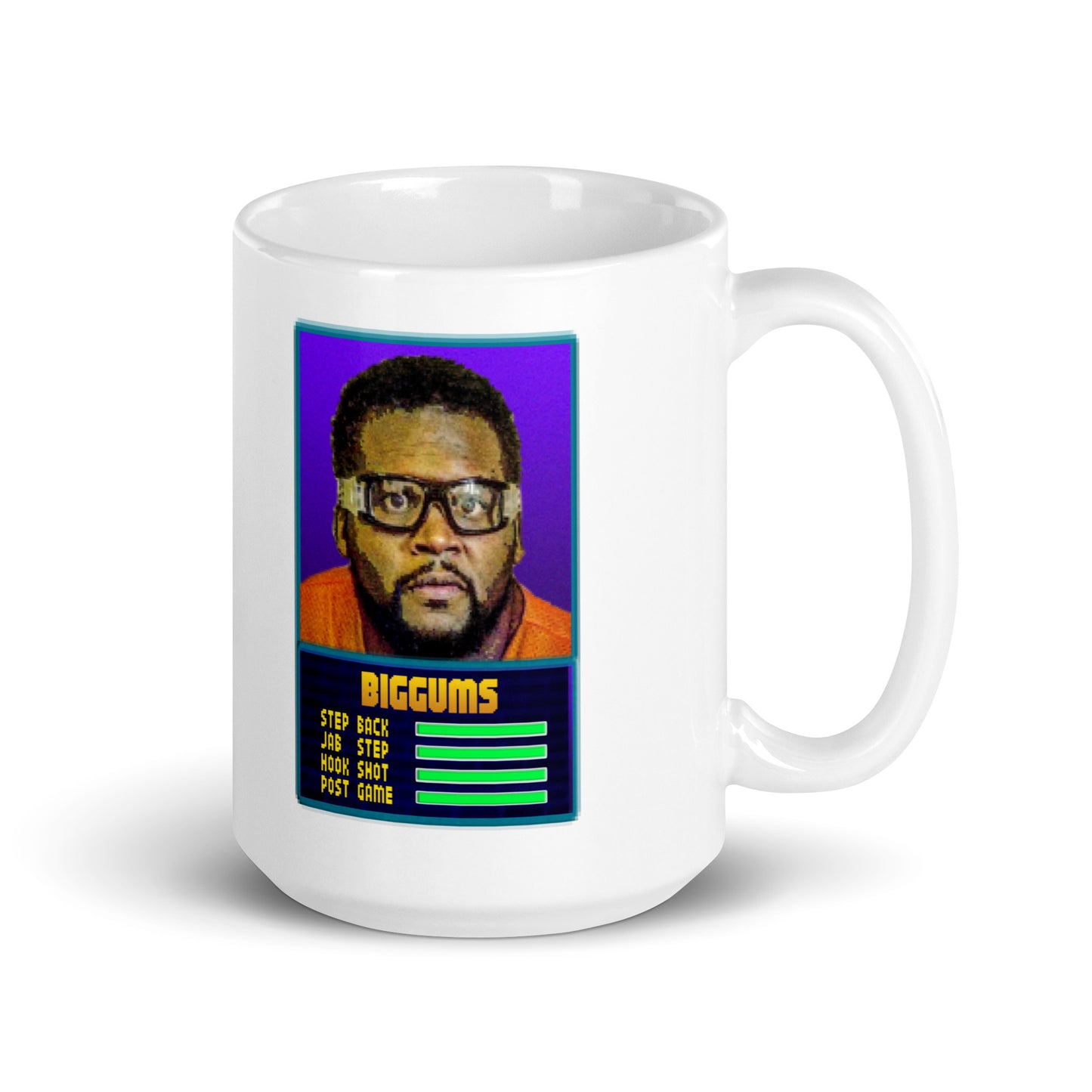White glossy mug