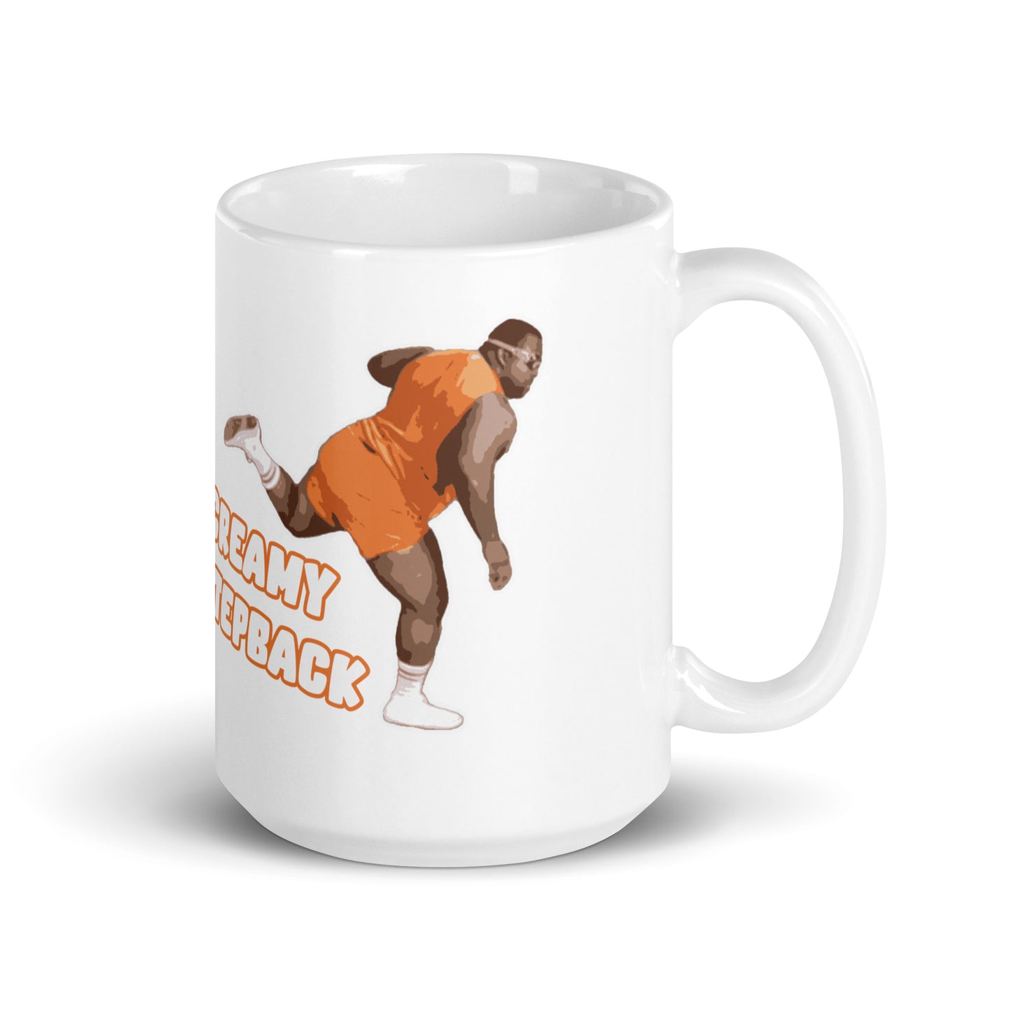White glossy mug