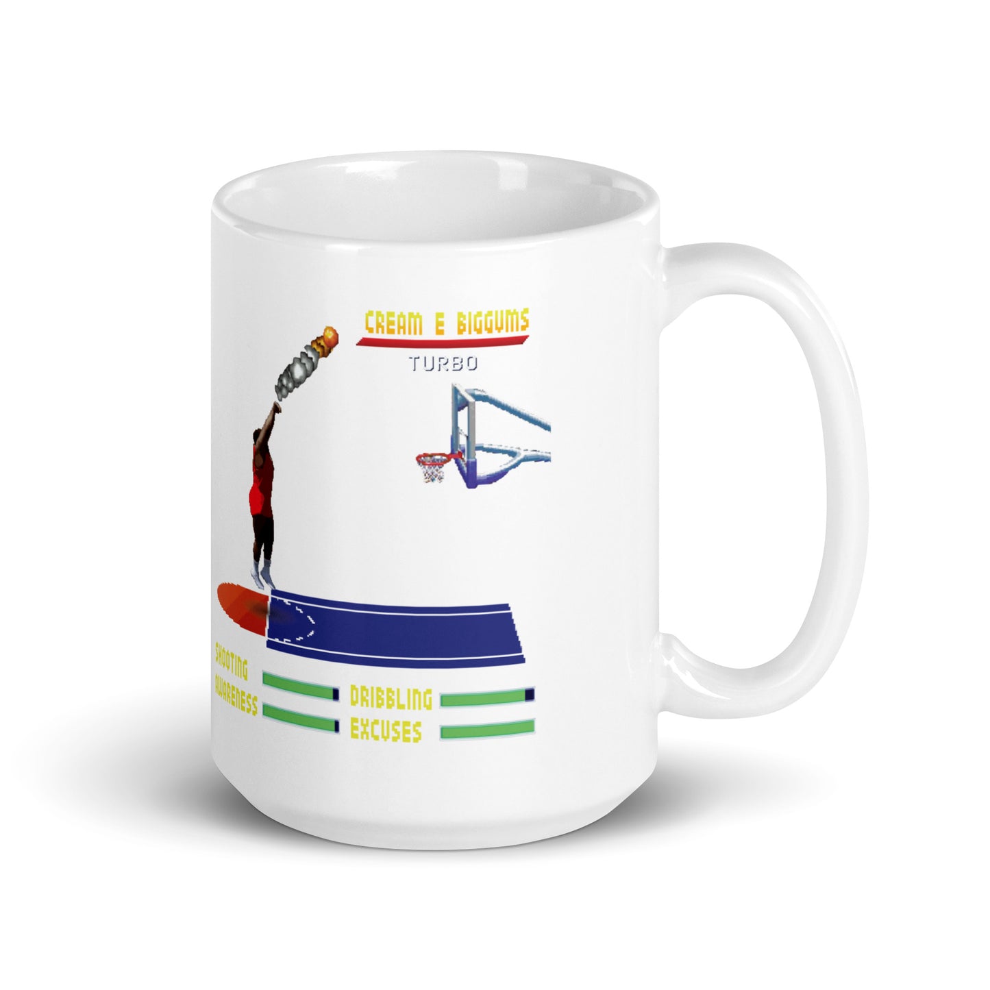 White glossy mug