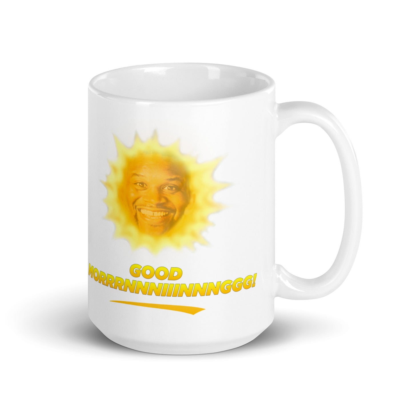 White glossy mug