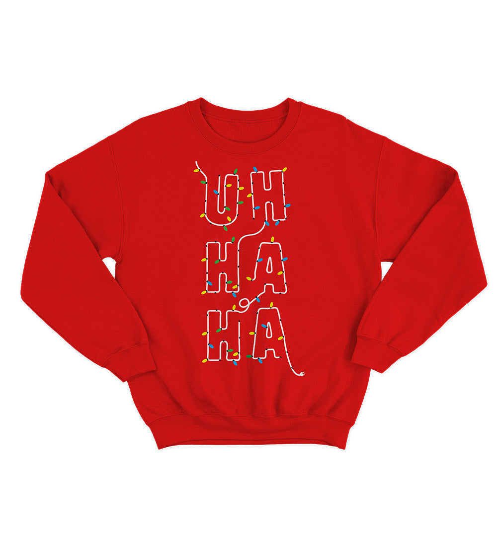 "Uh Ha Ha" Ugly Xmas Lights Sweater
