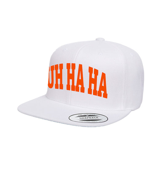 UH HA HA (White/Orange) Snapback [Limited Edition]